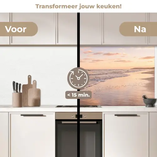 Strand - Branding - Wolken keuken achterwand 2 middel -voor-na2_NL