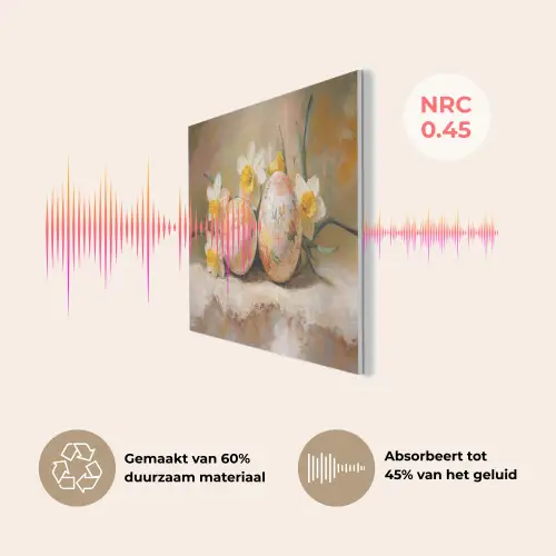 Bloemen - Eieren - Geschilderd PET vilt klein -USP_NL