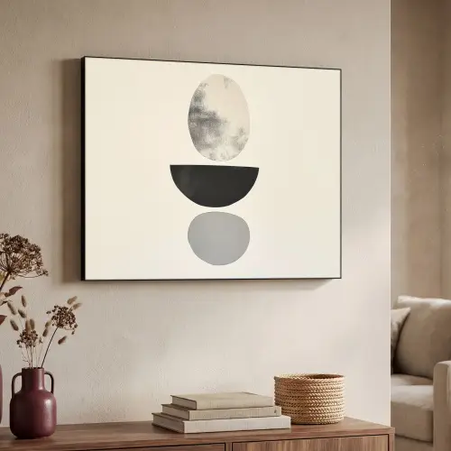Beige - Japandi - Wabi sabi Textielframe - compleet frame klein -sfeer3