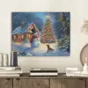 Kerstwonder - Winteravond - Kleurrijk PET vilt klein -sfeer1