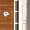 Lichtroze met palmblad - Modern Naambord Organisch middel -sfeer3