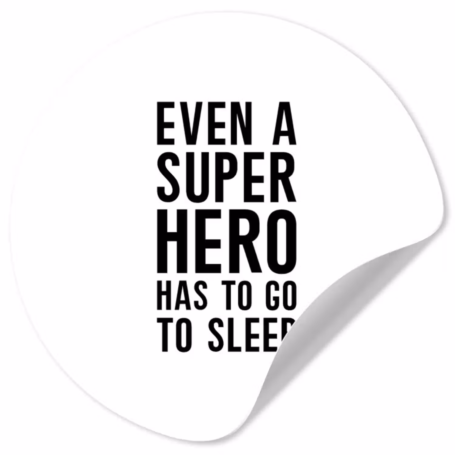 Behangcirkel - Quotes - Jongens - Even a super hero has to to go sleep - Spreuken - Kinderen
