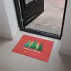 Minimalistisch - Kerstbomen - Rood - Sneeuw Deurmat klein -sfeer5