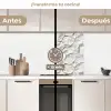Structuur - Rots - Wit keuken achterwand 2 middel 865 -voor-na2_ES