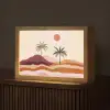 Palmbomen - Abstract - Zon - Heuvels Light Box met kabel (Tafellamp) klein -z3d_website