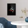 Wijn - Vrouw - Neon - Quote fotolijst zwart zonder passe partout klein -sfeer4