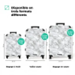 Grijs - Marmer - Klassiek - Aders NBS - Handbagage koffer - Volwassenen Unisex middel zzzzzzVergelijking_3FR