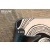 Golven - Zwart - Zandkleur Placemat vinyl groot -closeup
