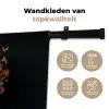 Hout - Vaas - Kleuren - Bloemen Wandkleed katoen klein -sfeer2