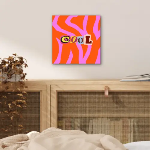 Zebraprint - Grafisch - COOL - Oranje aluminium wit klein -sfeer3