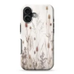 Weidebloemen - Design - Sepia Toughcase MagSafe Apple iPhone 17 klein -3d