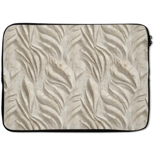 Textuur - Reliëf - Beige laptophoes neopreen klein 279 -zkaufland3dotto