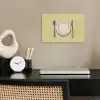 Illustratie - Bord - Bestek - Beige poster papier klein -sfeer1