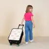 Vrolijke wolkjes met gezichtjes op crèmekleurige achtergrond Kinderkoffer - Zwart klein -sfeer1