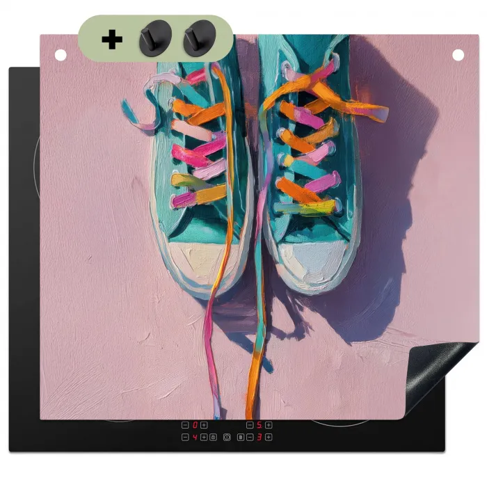 Sneakers - Veters - Kleurrijk - Schaduw Inductie beschemer met haakjes middel -3d