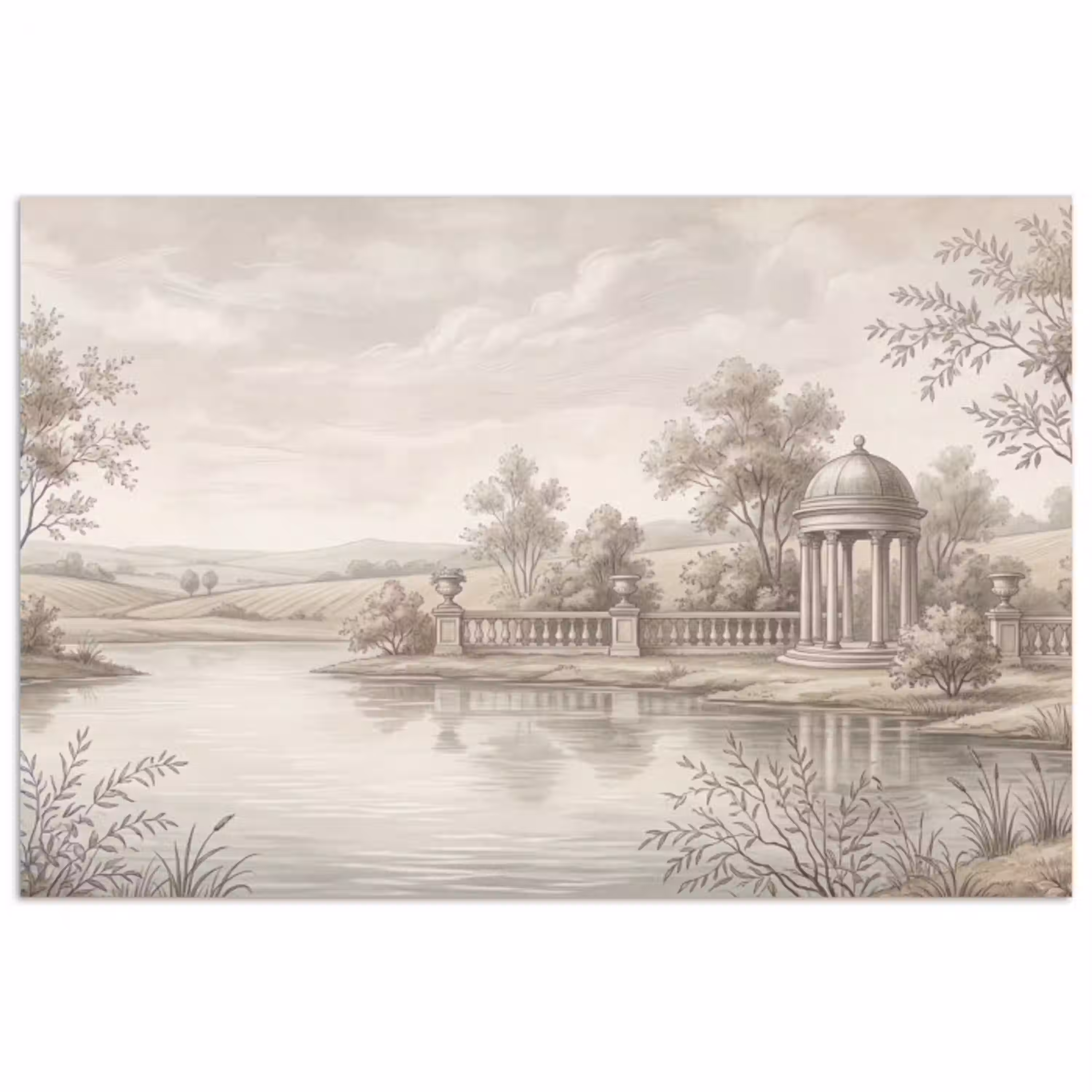 Terras - Water - Natuur - Landschap poster papier klein -3d