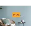 Kat - Simplistisch - Oranje - Vrolijk Muursticker klein -plant