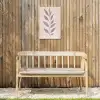 Tak - Bladeren - Minimalistisch - Beige Tuinposter op houten frame 2 cm dik klein -sfeer4