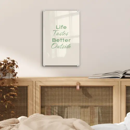 Tekst - Sierlijk - Letters - Groen plexiglas 5mm klein -sfeer4