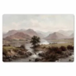 Berglandschap - Meer - Bergen - Vallei - Klassiek Placemat vinyl groot -zzsfeer1_Kitchenyeah-website
