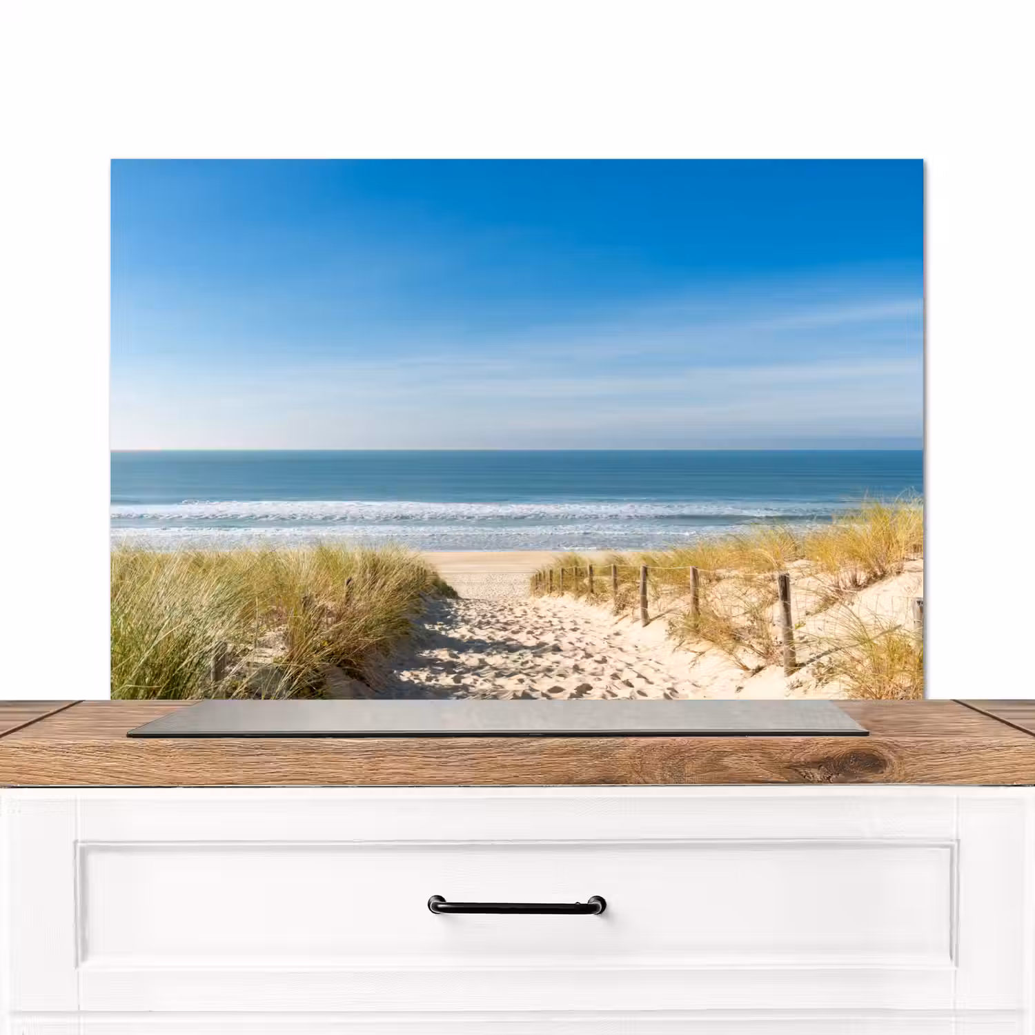 Spatscherm keuken - Strand - Zee - Duin - Zand - Zomer