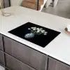 Wit - Bloemen - Tulpen - Vaas Inductie beschermer vinyl 3mm klein -sfeer8