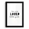 Quotes - Spreuken - You are loved little girl - Kinderen - Liefde fotolijst zwart zonder passe partout klein -3d