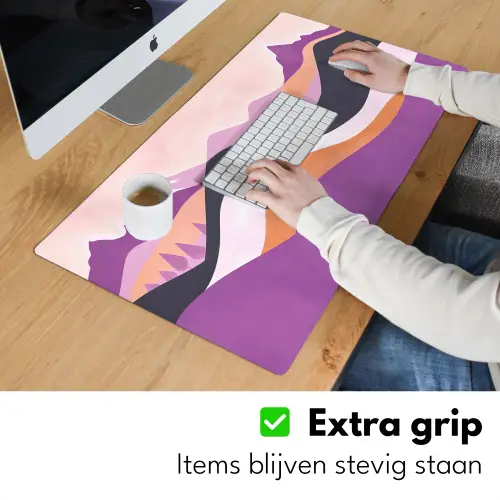 Abstract - Heuvels - Bomen - Groen Muismat XXL klein -sfeer3