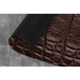 Krokodil - Leer - Bruin Keukenloper - keukenmat middel -closeup