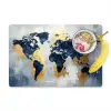 Wereldkaart - Blauw - Abstract Placemat vinyl groot -zzzproduct_Kitchenyeah-website