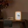 Doorkijk - Paarden - Winter - Dieren - Natuur - Wit Light Box met kabel (Tafellamp) klein -sfeer4