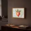 Aardbei - Rood - Mozaïek - Fruit Light Box met batterij (Wandlamp) middel -sfeer1