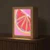 Grapefruit - Geschilderd - Roze - Strepen Light Box met kabel (Tafellamp) klein -z3d_website