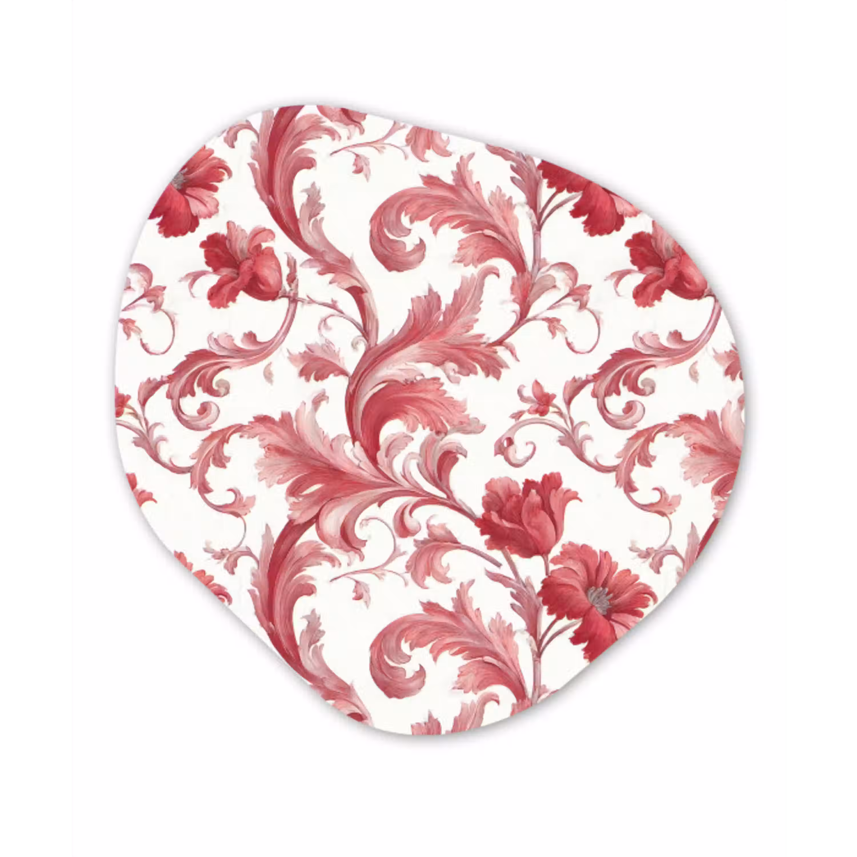 Barok - Patroon - Rood Wandcirkel Organisch Forex 3mm klein 629 -3d