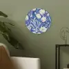 Bloemen - Delfts Blauw - Patroon - Tulp Akoestische PET Vilt - Rond klein -sfeer2