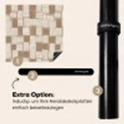Blok - Patroon - Bruin Inductie beschermer vinyl 3mm middel 274 -zzzzzzz-induclip_DE
