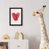 Hart - Rood - Valentijn fotolijst zwart zonder passe partout klein -usfeer4_kinderkamer