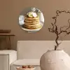 Pannenkoeken - Banaan - Siroop - Wit - Beige Wandcirkel plexiglas klein -sfeer1