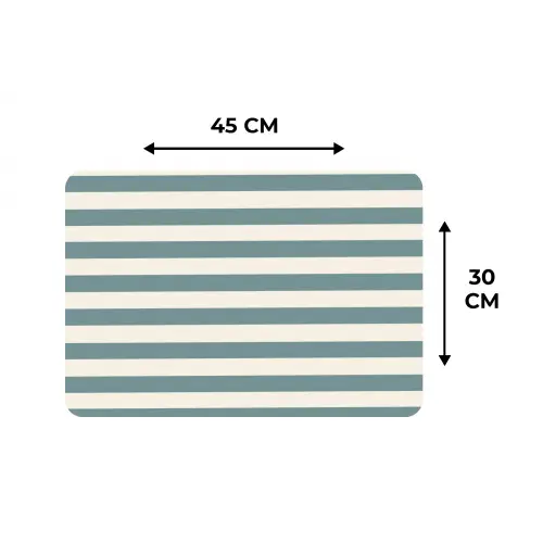 Strepen - Modern - Blauw Placemat vinyl groot 368 -specs