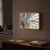 Palmboom - Tropisch - Zwart - Wit Light Box met batterij (Wandlamp) middel -sfeer1