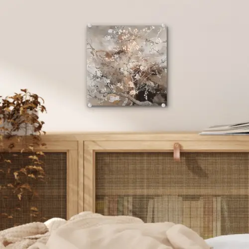 Amandelbloesem - Kunst - Van Gogh - Beige - Abstract plexiglas 5mm klein -sfeer4