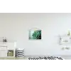 Vetplant - Bladeren - Groen - Wazig textielposter latten blank klein -kinderkamer