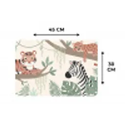 Jungle - Rustiek - Pastel Placemat vinyl groot -specs