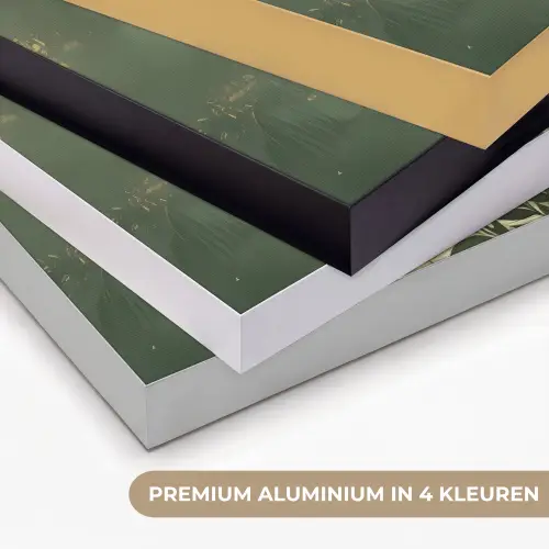 Plant - Bloemen - Wit Textielframe zwart klein -USP_kleurenNL