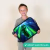 Raceauto - Felgroen - Lichtstralen - Snelheid Kinderkoffer - Zwart klein -sfeer4_NL