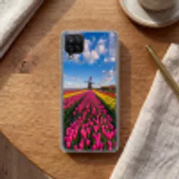 Tulpen - Holland - Molen - Kleurrijk Telefoonhoesje Samsung Galaxy A12 klein -sfeer1