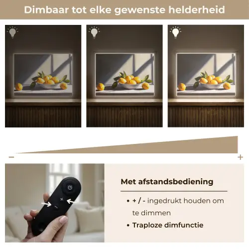 Citroenen - Stilleven - Geel Light Box met batterij (Wandlamp) middel -USP_dimbaarNL