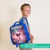 Roze Alien in Sterrennevel Kinderrugzak - Blauw middel -sfeer3_NL