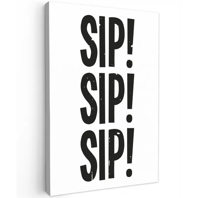 Vintage - Japandi - Decoratie - Black Tuinposter op houten frame 2 cm dik klein -3d