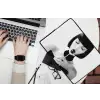 Vrouw - Lolly - Zwart - Wit laptophoes neopreen klein -bureau